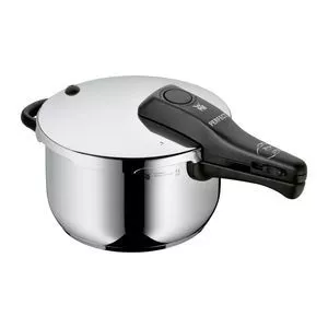 Panela De Pressão Por Indução Perfect<BR>- Inox & Preta<BR>- 4,5L<BR>- Wmf