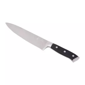 Faca Chef Kenya<BR>- Inox & Preta<BR>- 29cm<BR>- Kenya