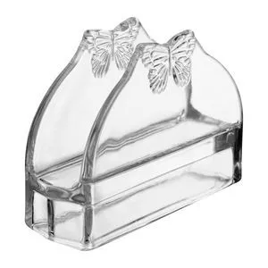 Porta-Guardanapos Butterfly<BR>- Incolor<BR>- 9x13x4cm