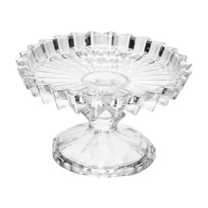 Prato Com Pé Geneva<BR>- Cristal<BR>- 8xØ14cm<BR>- Wolff