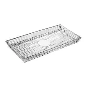 Travessa Retangular Geneva<BR>- Cristal<BR>- 2,5x27,5x14cm<BR>- Wolff