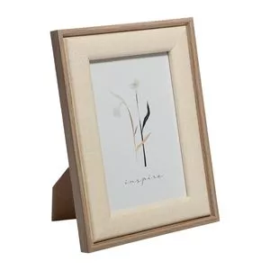 Porta-Retrato Com Relevos<BR>- Bege Claro<BR>- Tamanho Da Foto: 10x15cm<BR>- Lyor