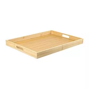 Bandeja Com Alça Sense<BR>- Bege<BR>- 4x48x35cm<BR>- Ou