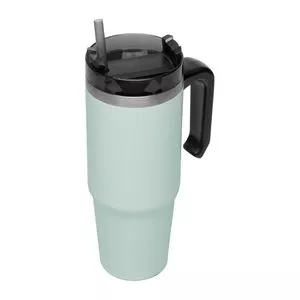 Caneca Térmica Parede Dupla Slimterm Com Base Ergonômica<BR>- Verde Claro<BR>- 890ml<BR>- Wolff