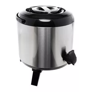 Botijão Térmico Profissional Aço Inox Wolff<BR>- Inox Com Detalhes Em Preto<BR>- 40x23,8x28cm<BR>- 6L