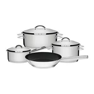 Jogo De Panelas Solar<BR>- Inox<BR>- 4Pçs