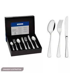 Faqueiro Monaco<BR>- Inox<BR>- 42Pçs