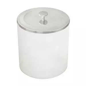 Lixeira Útil<BR>- Inox & Branca<BR>- 5L