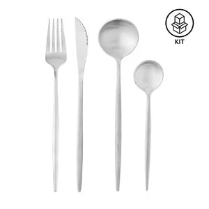 Faqueiro Ópera<BR>- Inox<BR>- 16Pçs<BR>- Lyor
