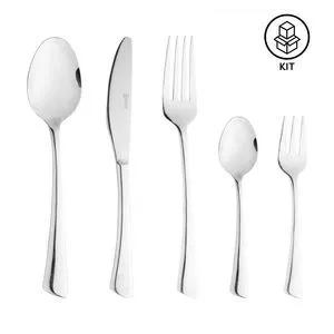 Faqueiro Verona<BR>- Inox<BR>- 20Pçs<BR>- Wolff