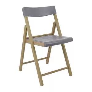Cadeira Potenza<BR>- Bege & Cinza Escuro<BR>- 78,1x42,1x53,7cm