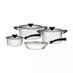 Jogo De Panelas Solar<BR>- Inox<BR>- 4Pçs