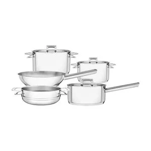 Jogo De Panelas Brava<BR>- Inox<BR>- 5Pçs