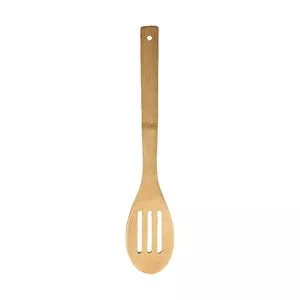 Colher Vazada<BR>- Bambu<BR>- 30cm
