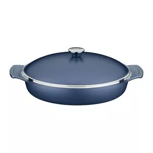 Frigideira Antiaderente Lyon<BR>- Azul & Prateada<BR>- Ø32cm
