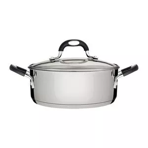 Caçarola Rasa Astro Silicone<BR>- Inox<BR>- Ø16xcm<BR>- 1,4L<BR>- Tramontina