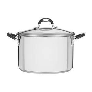Caçarola Funda Astro<BR>- Inox & Preta<BR>- Ø20cm