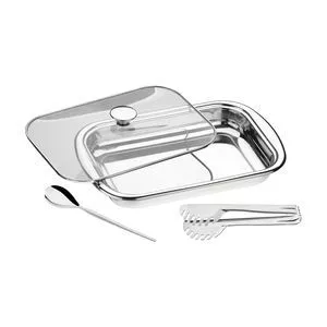 Jogo Para Servir Cosmos<BR>- Inox<BR>- 3Pçs