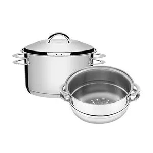Cuscuzeira Solar<BR>- Inox<BR>- Ø16cm