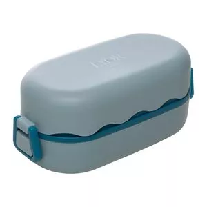 Marmita Hermética<BR>- Azul Claro & Azul<BR>- 850ml<BR>- Lyor