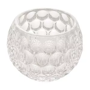 Porta-Vela Bolhas<BR>- Cristal<BR>- Cristal<BR>- 11xØ9cm<BR>- Lyor