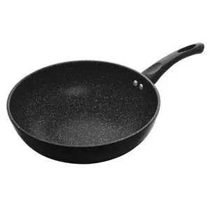 Frigideira Wok Com Indução Granilite<BR>- Preta<BR>- Ø28cm<BR>- Lyor