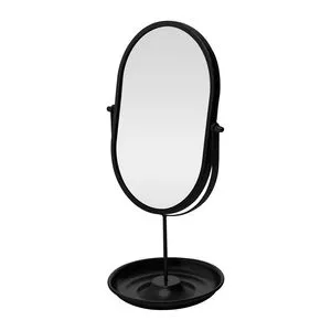 Espelho Giratório<BR>- Preto<BR>- 33x17,5x14cm