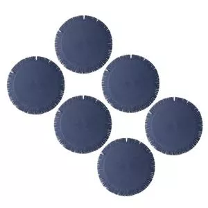 Jogo Americano 6 Peças Papel<BR>- Azul Escuro<BR>- 0,2x38x38cm<BR>- Wolff