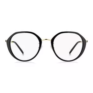 Armação Arredondada Para Óculos De Grau<BR> - Preta & Dourada<BR> - Marc Jacobs
