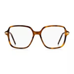 Armação Quadrada Para Óculos De Grau<BR> - Marrom Escuro & Amarelo Escuro<BR> - Marc Jacobs