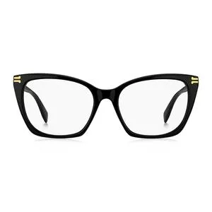 Armação Gatinho Para Óculos De Grau<BR> - Preta & Dourada<BR> - Marc Jacobs