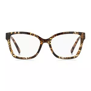 Armação Quadrada Para Óculos De Grau<BR> - Marrom Escuro & Laranja Escuro<BR> - Marc Jacobs