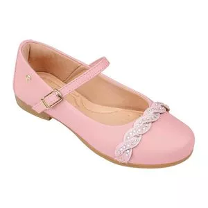 Sapato Boneca Com Tira<BR> - Rosa Claro<BR> - Pampili