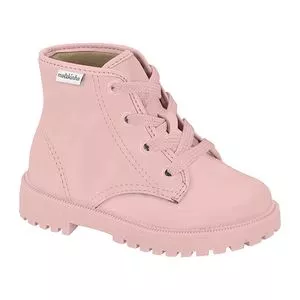 Bota Casual Cano Médio<BR>- Rosa <BR>Molekinha