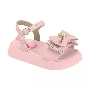 Sandália Com Laço<BR>- Rosa Claro<BR>- Molekinha