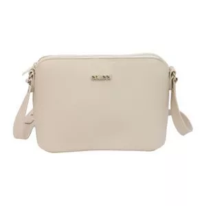Bolsa Transversal<BR>- Bege Claro<BR>- 17,5x24x9,5cm<BR>- Colcci