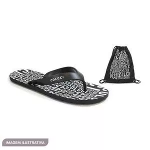 Chinelo Slide Neto<BR>- Preto<BR>- Colcci