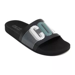 Chinelo Slide Bianca Masculino<BR>- Preto<BR>- Colcci