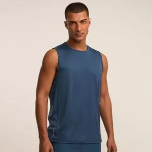 Regata Esportiva Básica Com Detalhe Refletivo Regular Lisa<BR>- Azul Marinho<BR>- Renner