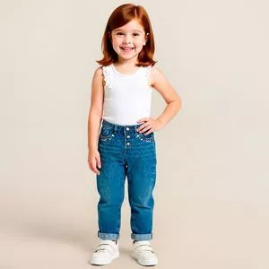 Regata Infantil Ribana Babado Broderie Liso<br /> - Off White<br /> - Renner