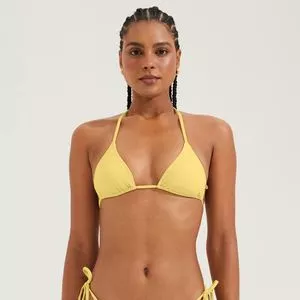 Top Biquíni Cortininha<BR>- Amarelo<BR>- Hope Resort