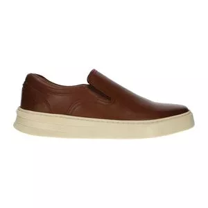 Sapatênis Couro<BR>- Marrom<BR>- Dudalina