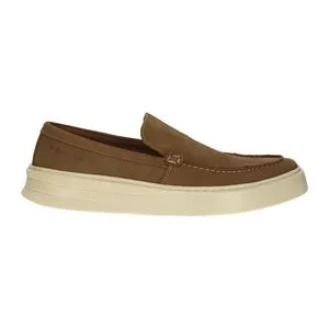 Mocassim Couro<br /> - Bege<br /> - Dudalina