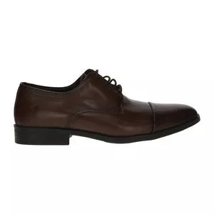 Sapato Social Couro Brilhante<BR>- Marrom<BR>- Dudalina