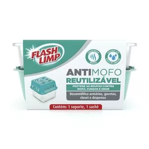 Anti Mofo Reutilizável<BR>- Off White & Verde Água<BR>- 14x13,5x7cm<BR>- 400g<BR>- Flash Limp