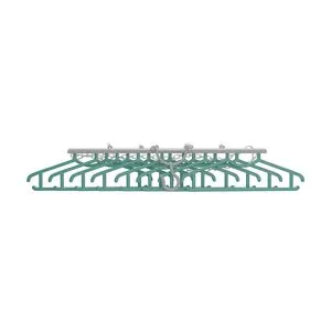 Mini Varal Para 8 Camisas<BR>- Cinza & Verde<BR>- 86,5x19x5cm<BR>- Flash Limp