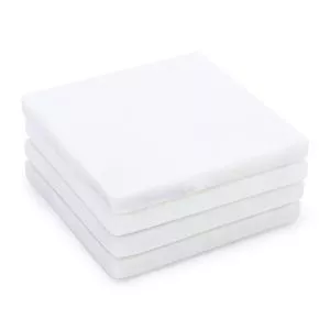 Jogo De Porta-Copos Mármore Quadrado<BR>- Branco<BR>- 1x10x10cm<BR>- Hub.Me