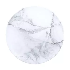 Prato Para Sobremesa Marmorizado<BR>- Branco & Cinza<BR>- 2xØ20cm<BR>- Cromus
