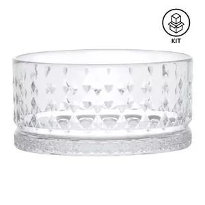 Jogo de Bowls Para Sobremesa<BR>-  Incolor<BR>- 2Pçs