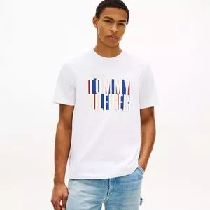 Camiseta<BR>- Branco<BR>- Tommy Hilfiger